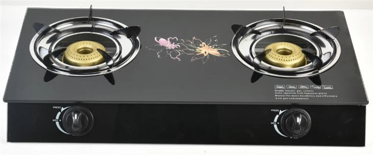 New 2 Burner Iron Cooker Tempered Glass Gas Stove New 2 Burner Iron Cooker Tempered Glass Gas Stove
